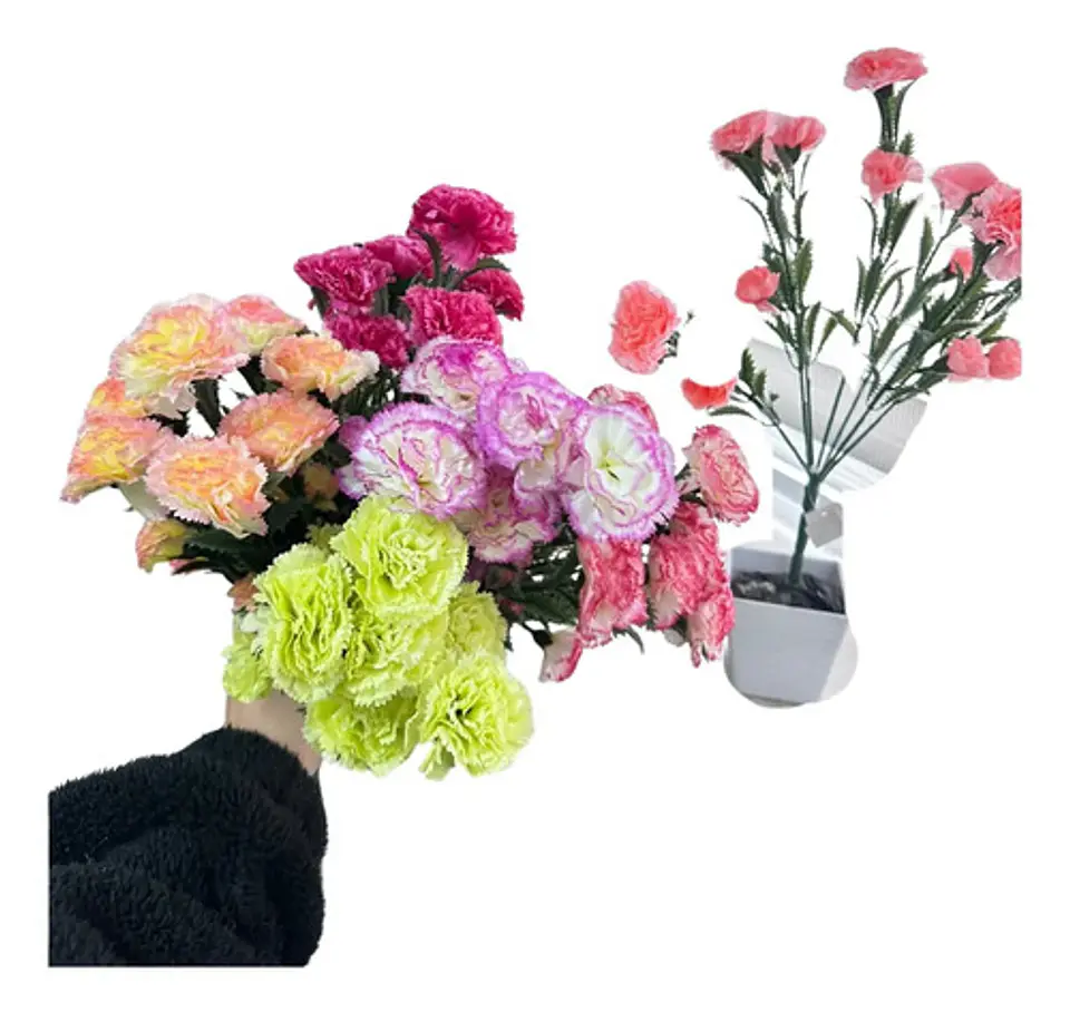 Flores De Clavel Artificial Para Decoración Hogar Y Eventos 3