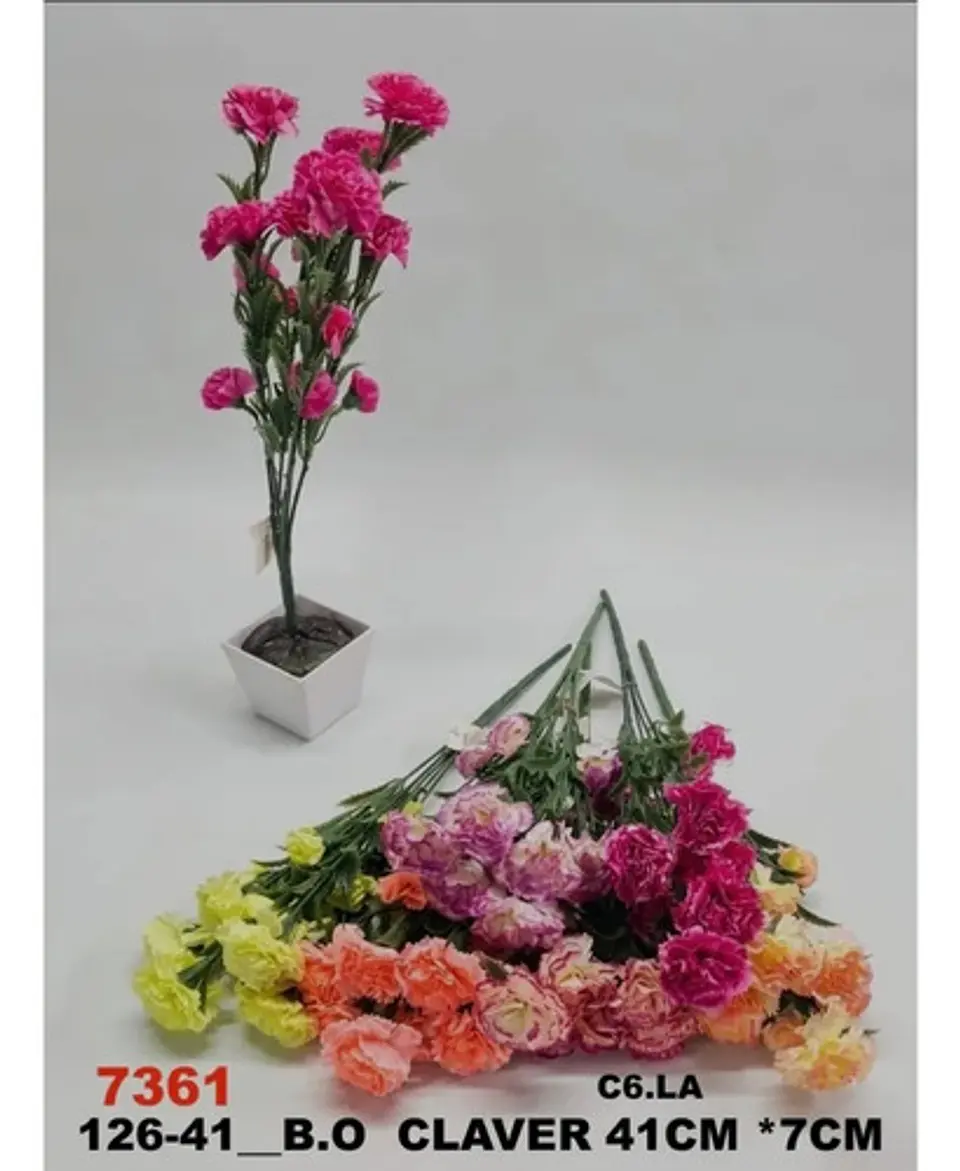Flores De Clavel Artificial Para Decoración Hogar Y Eventos 9