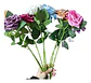 Flor Rosa Artificial Multicolor Para Decorar Tu Hogar Bonito - Miniatura 5