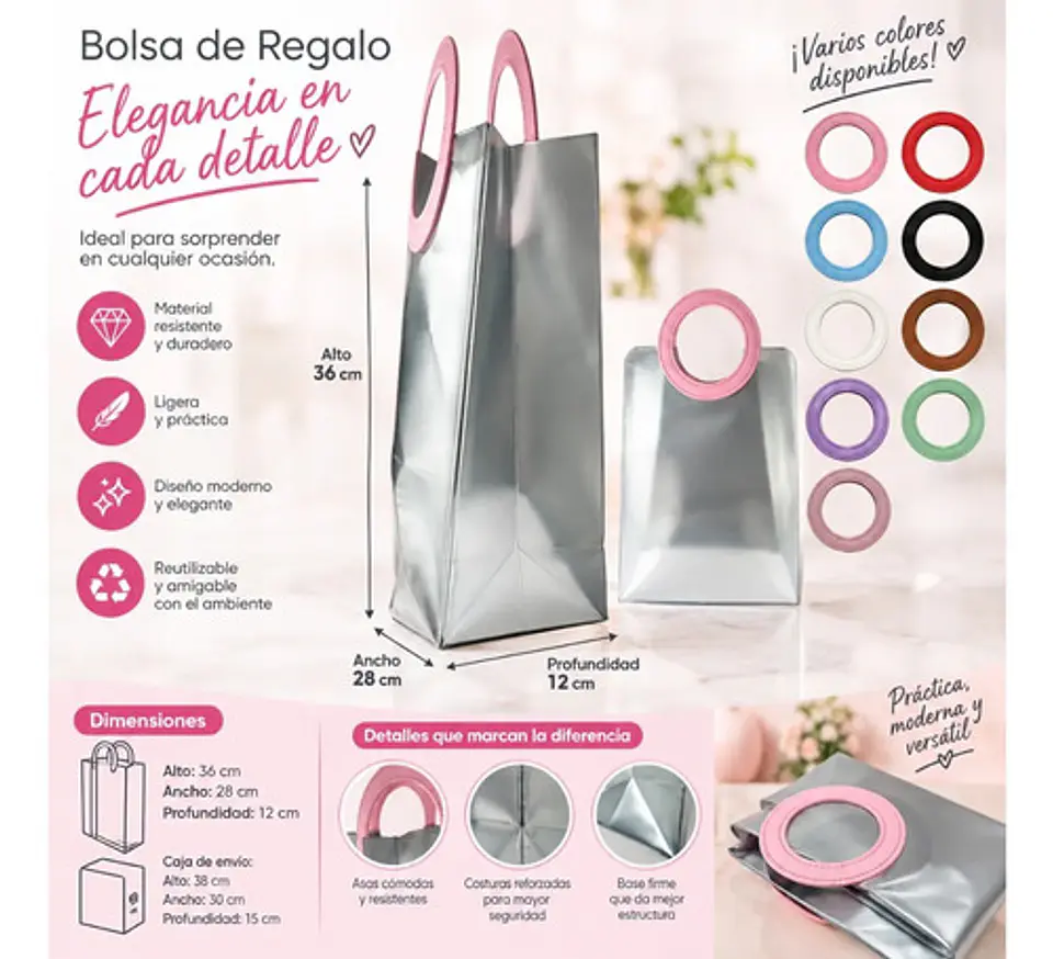 Bolso Transparente Mate Con Asas Resiste Reutilizable X 12 4