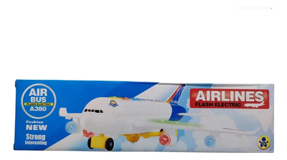 Avión De Juguete A380 Con Pasajeros Y Ruedas 3