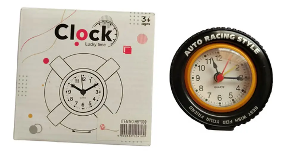 Reloj De Mesa Premium Diseño Rueda De Carreras Auto Racing 4