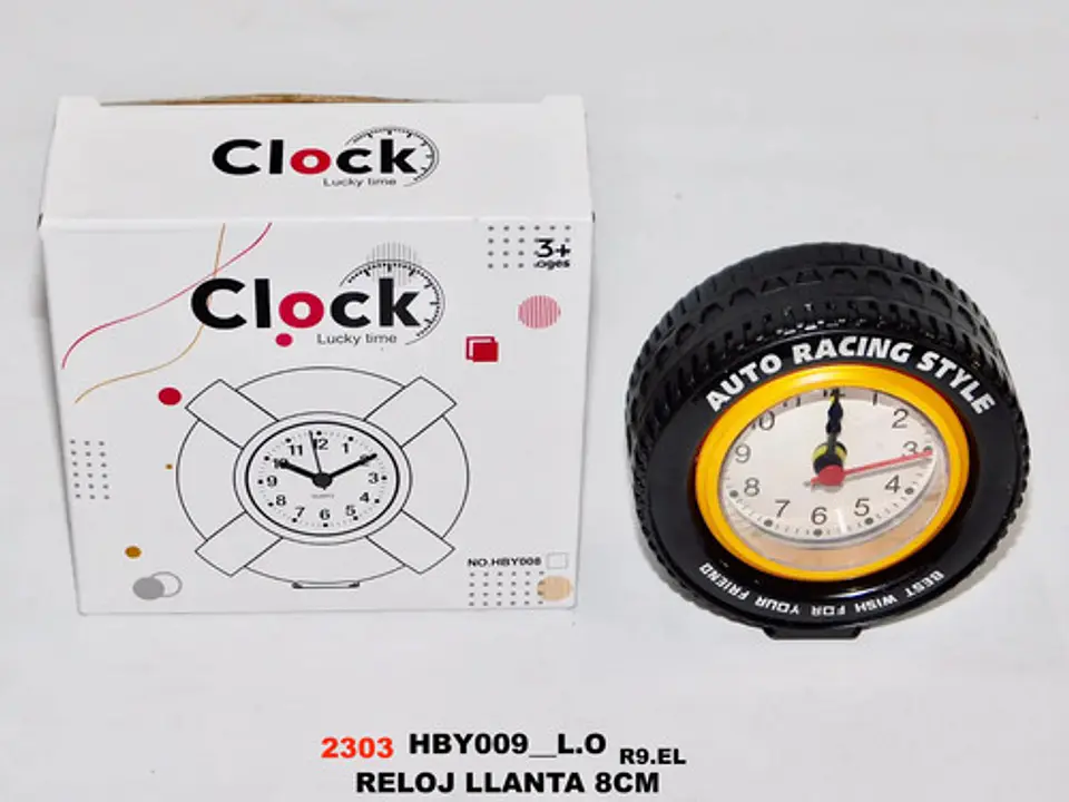 Reloj De Mesa Premium Diseño Rueda De Carreras Auto Racing 7