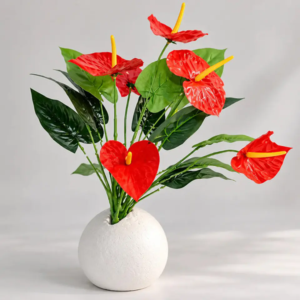Gladiolo Artificial Rojo Decorativo Para Hogar Y Tus Eventos 1