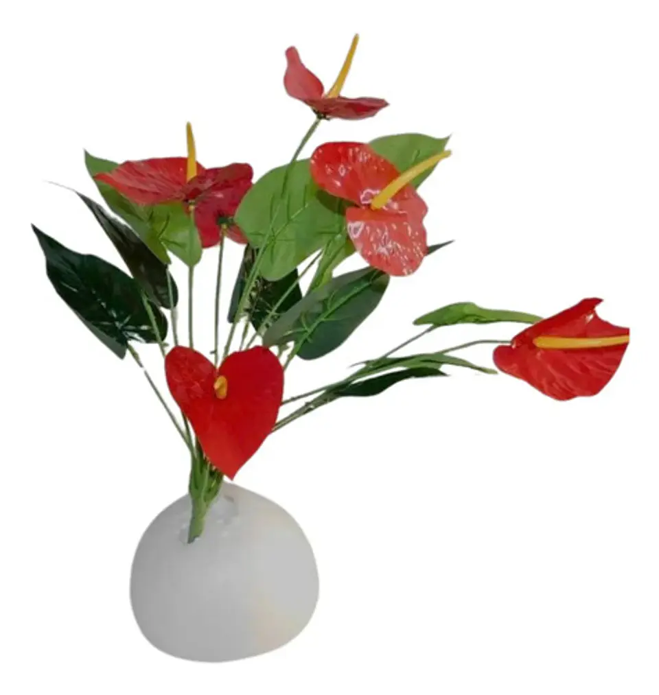 Gladiolo Artificial Rojo Decorativo Para Hogar Y Tus Eventos 4