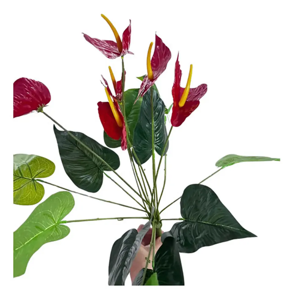 Gladiolo Artificial Rojo Decorativo Para Hogar Y Tus Eventos 5