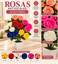 Ramo De Rosas Artificiales Multicolor Para Decorar Tu Hogar. - Miniatura 2