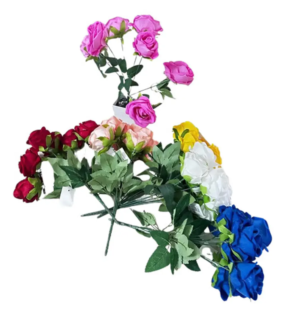 Ramo De Rosas Artificiales Multicolor Para Decorar Tu Hogar. 3