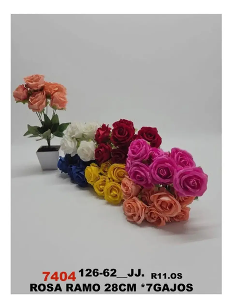Ramo De Rosas Artificiales Multicolor Para Decorar Tu Hogar. 9