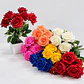 Ramo De Rosas Artificiales Multicolor Para Decorar Tu Hogar - Miniatura 1