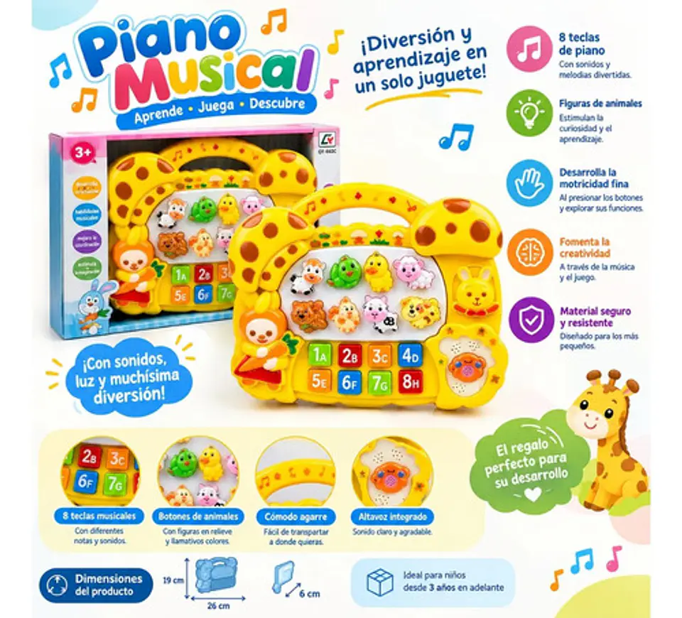 Juguete Didáctico De Granja Con Sonidos De Animales 3