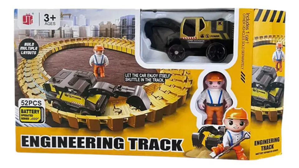 Pista De Carros Infantil De Construcción Para Jugar 3