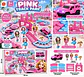 Pista De Carros Infantil Rosa Con Puente Para Niñas Y Niños - Miniatura 1