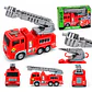 Camión De Bomberos Infantil Con Escalera Extensible Rojo - Miniatura 1