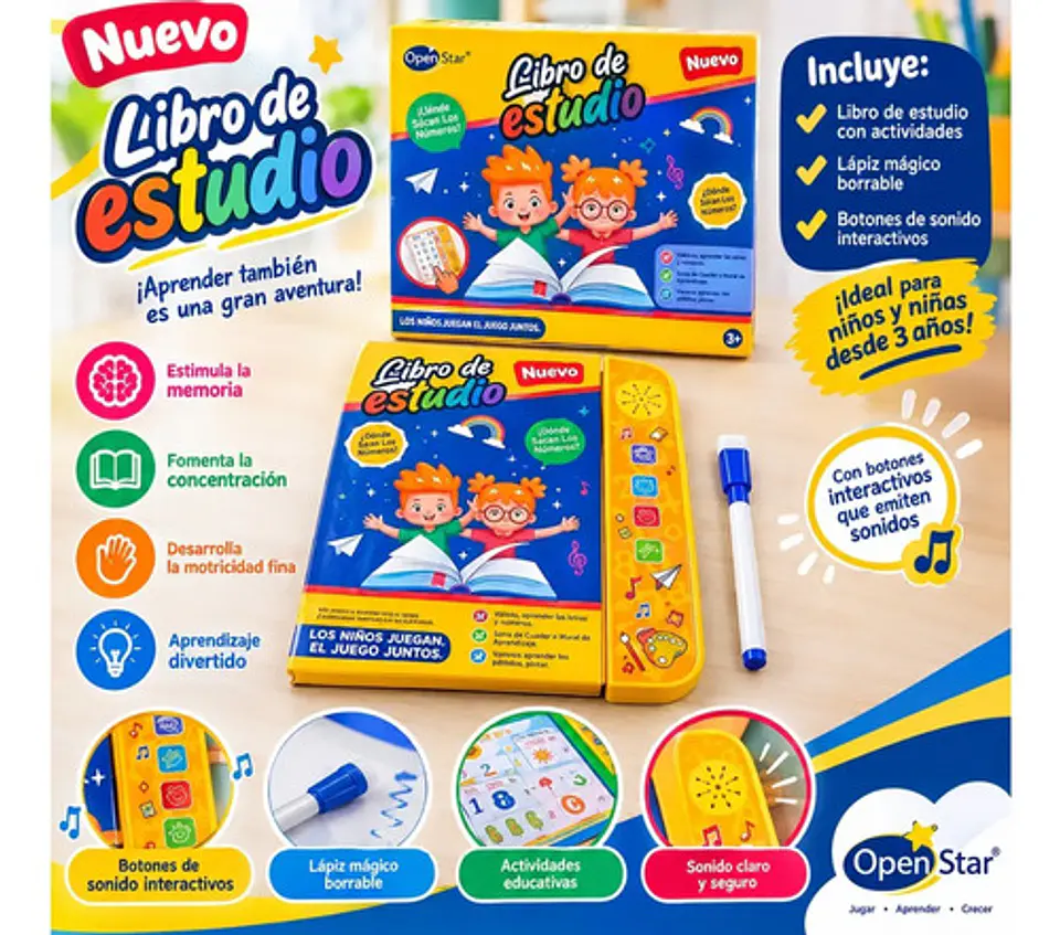 Libro De Estudio Interactivo Con Sonido Y Marcador 3