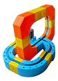 Pista Magnética De Tren Infantil Con Circuito Y Curvas - Miniatura 4