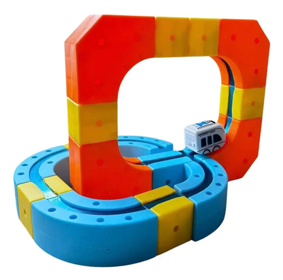 Pista Magnética De Tren Infantil Con Circuito Y Curvas 5