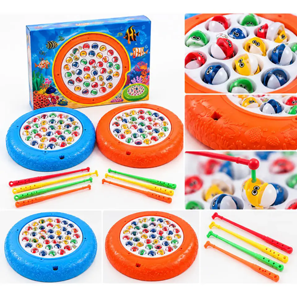 Juego De Pesca Infantil Con Peces De Colores Y Cañas 1
