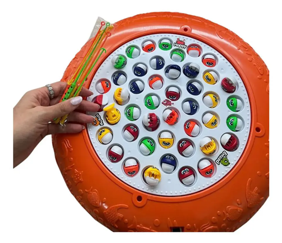 Juego De Pesca Infantil Con Peces De Colores Y Cañas 6
