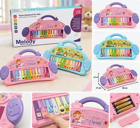 Piano Musical Infantil Con Teclas De Colores Para Niños