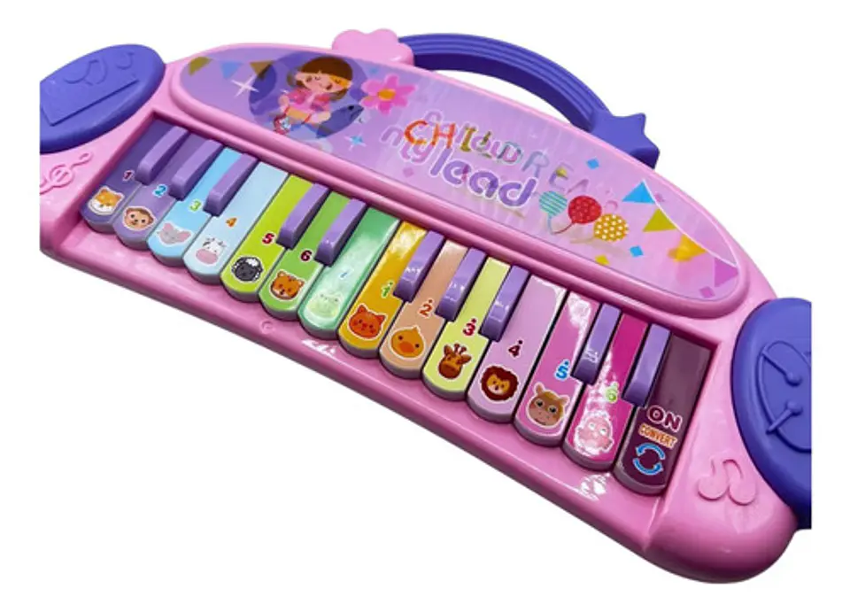 Piano Musical Infantil Con Teclas De Colores Para Niños 4