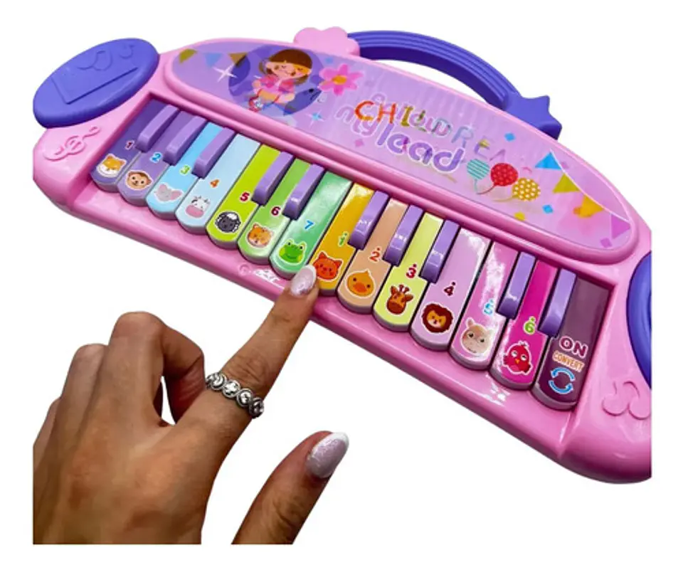 Piano Musical Infantil Con Teclas De Colores Para Niños 7
