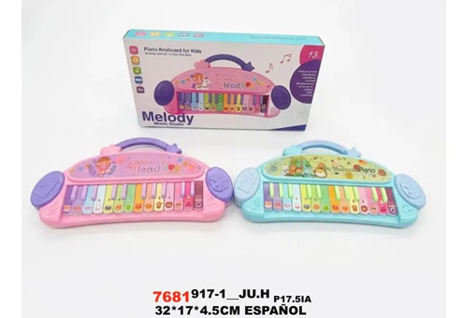 Piano Musical Infantil Con Teclas De Colores Para Niños 8