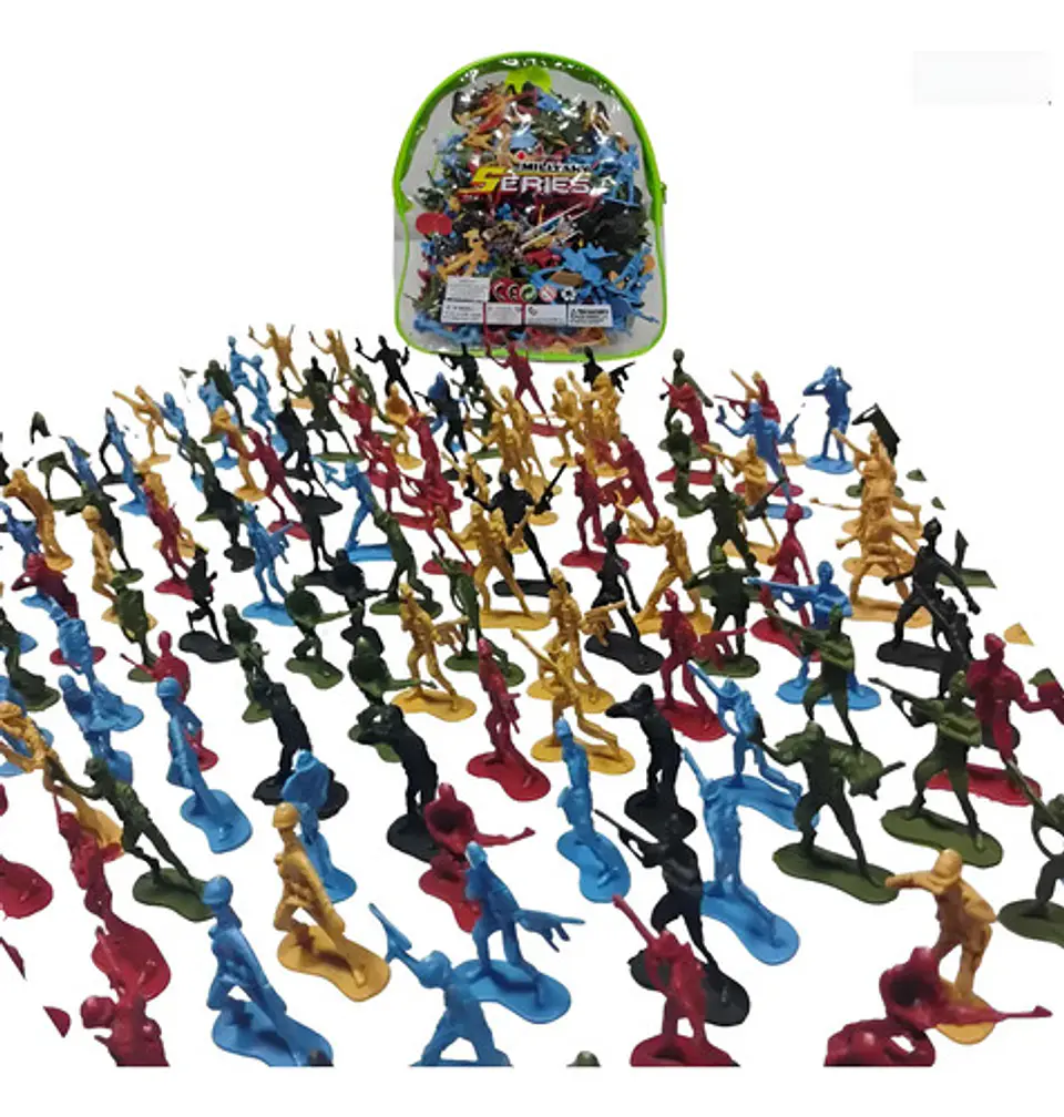 250 Soldaditos Militares Figuras Ejército Colores Surtidos 1