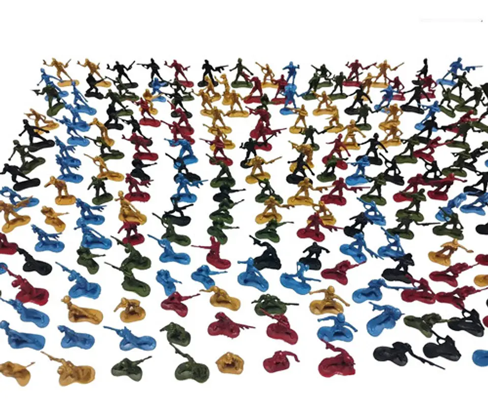250 Soldaditos Militares Figuras Ejército Colores Surtidos 4