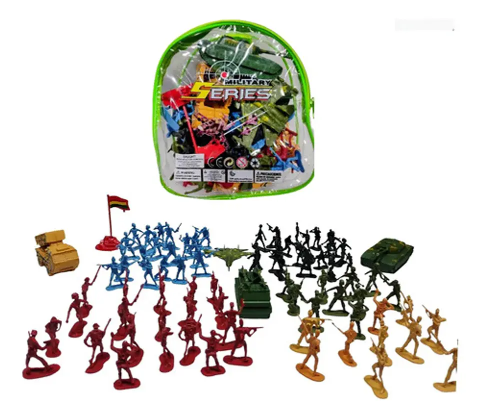 Set Militar 80 Piezas Soldados Tanques Y Aviones Multicolor 1