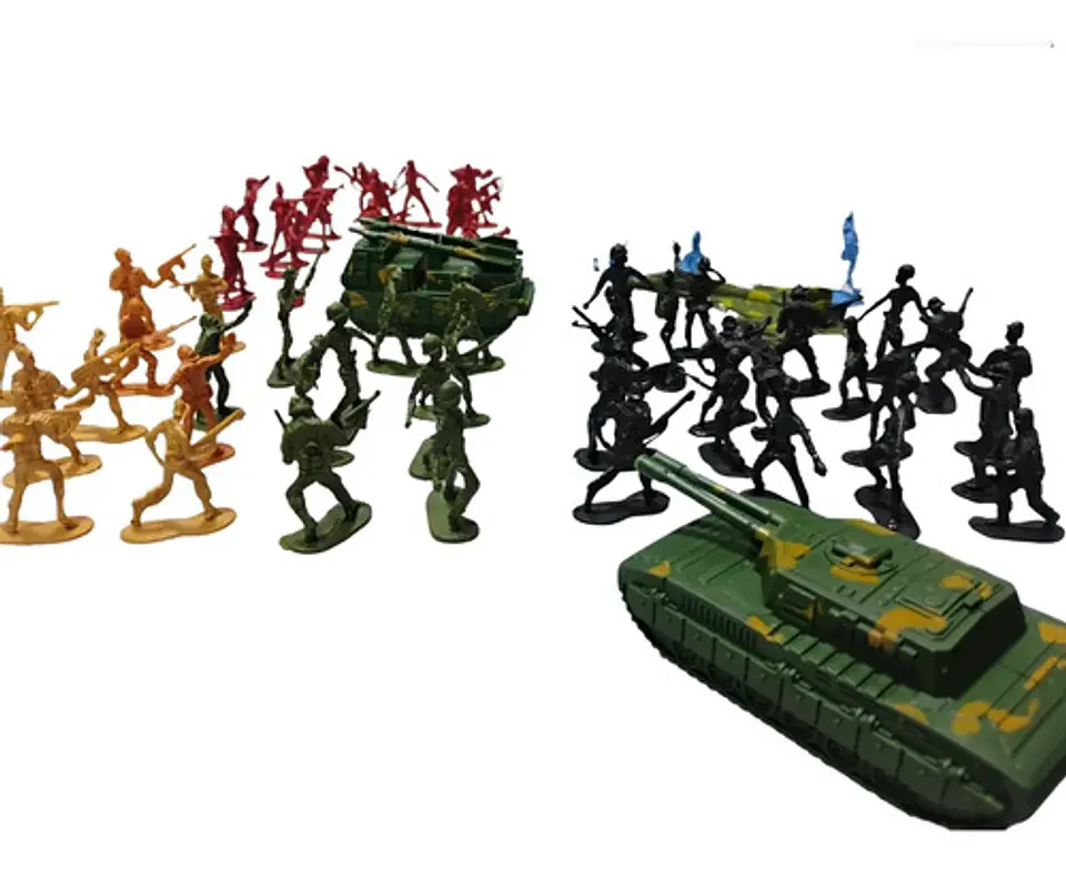 Set Militar 80 Piezas Soldados Tanques Y Aviones Multicolor 2