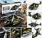 Helicóptero Militar De Juguete Con Hélices Giratorias Rosa - Miniatura 1