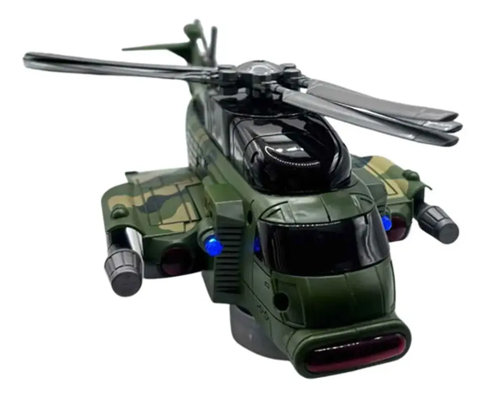 Helicóptero Militar De Juguete Con Hélices Giratorias Rosa 3