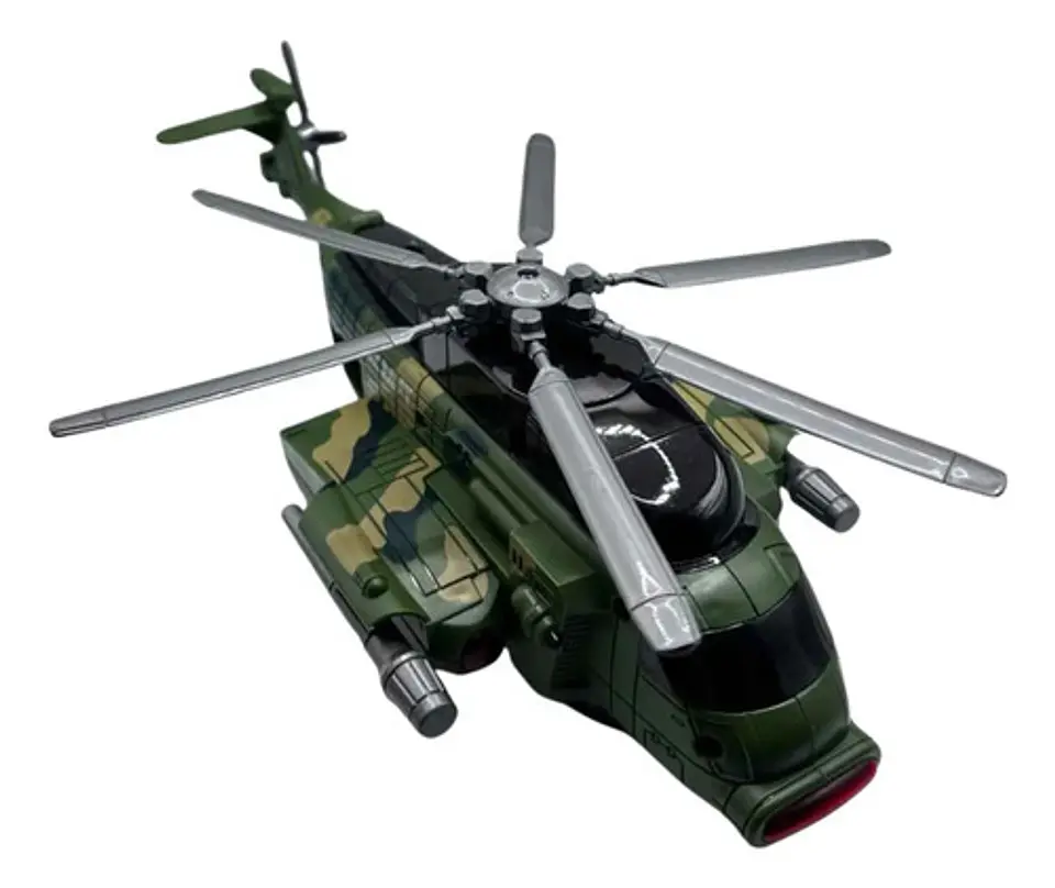 Helicóptero Militar De Juguete Con Hélices Giratorias Rosa 4