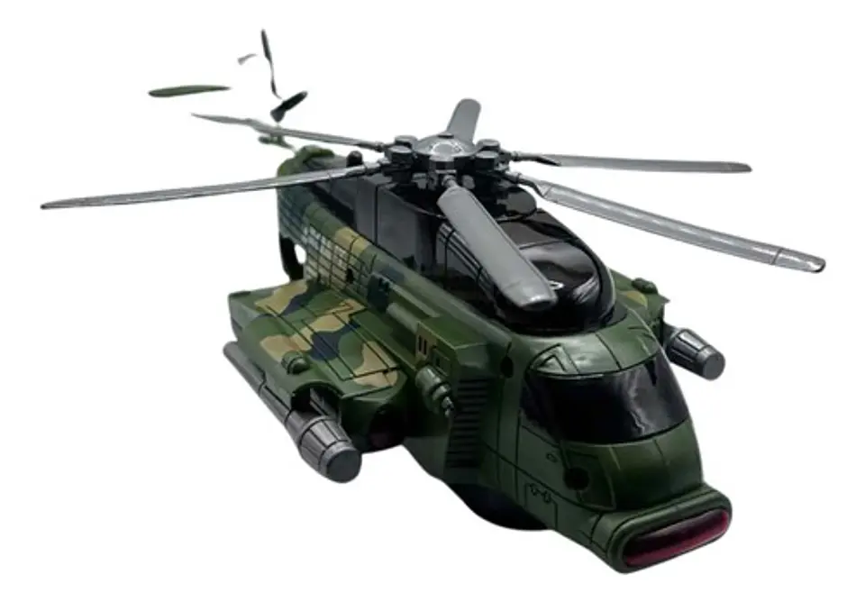 Helicóptero Militar De Juguete Con Hélices Giratorias Rosa 6