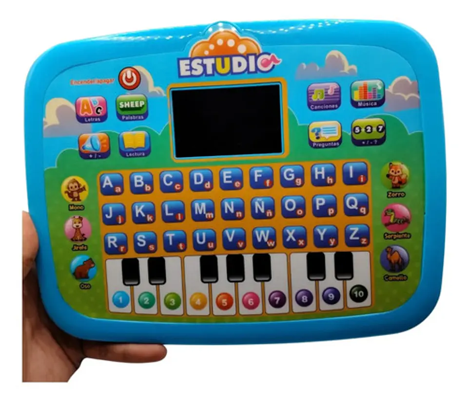 Juguete Didáctico Niños Computadora Tablet Pantalla Led 3+ 2