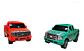 Camioneta De Juguete Pickup Para Niños Diseño Deportivo Camioneta Azul/naranja - Miniatura 1