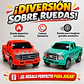 Camioneta De Juguete Pickup Para Niños Diseño Deportivo Camioneta Azul/naranja - Miniatura 2