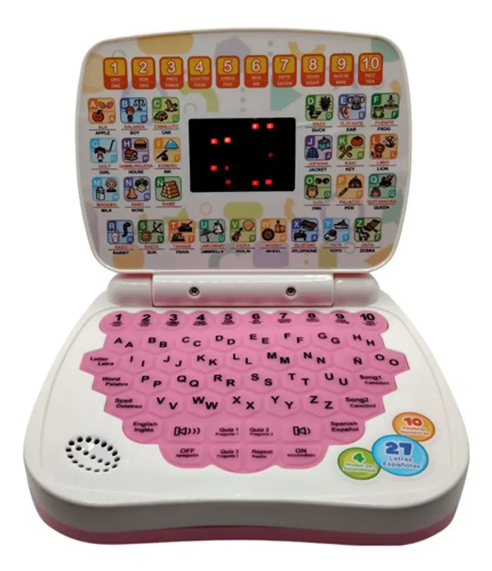 Mini Laptop Didáctica Infantil Aprende Jugando Letras Número 2