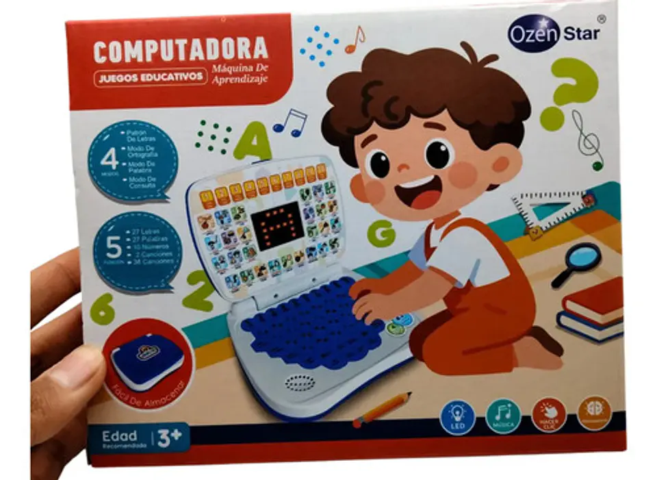 Mini Laptop Didáctica Infantil Aprende Jugando Letras Número 5