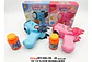 Pistola Lanzaburbujas Estilo Cósmico Con Luces Multicolor Azul/rosa - Miniatura 7