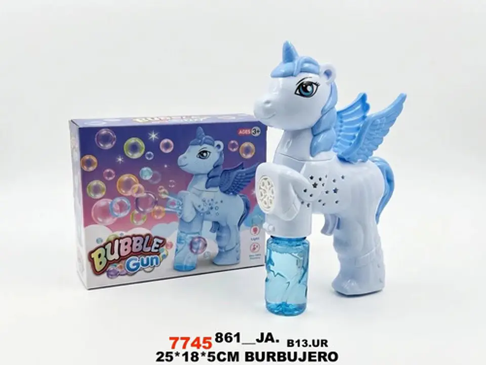 Pistola De Burbujas Mágica Con Diseño De Unicornio Premium 7