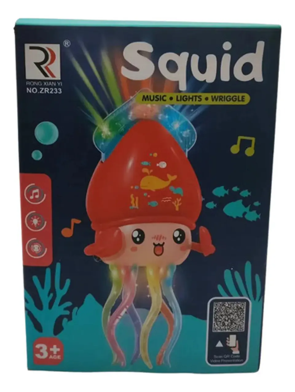 Medusa Acuática Squid Con Luces Led Y Sonido Para Niños 6