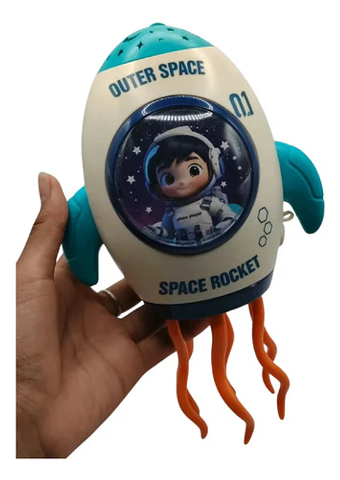 Cohete Espacial Juguete Con Luz Sonido Y Humo Premium