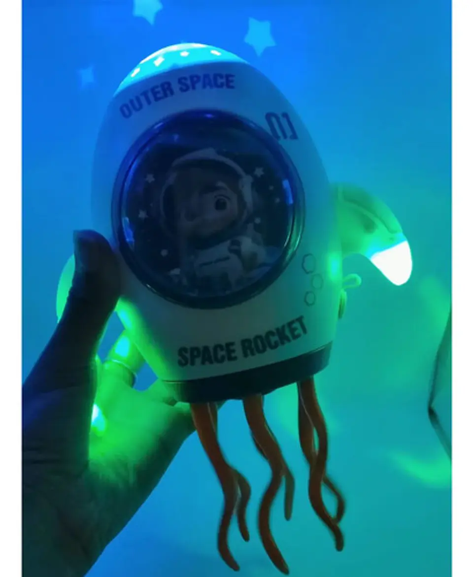 Cohete Espacial Juguete Con Luz Sonido Y Humo Premium 4