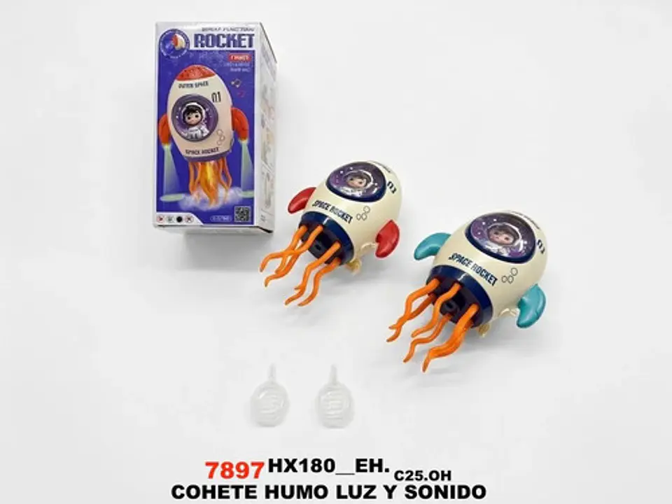 Cohete Espacial Juguete Con Luz Sonido Y Humo Premium 6