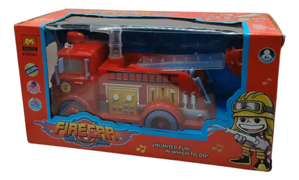 Camión De Bomberos Infantil Con Luces Y Sonidos Realistas Bomberos Rojo 3