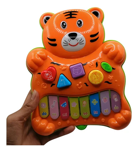 Piano Musical Infantil Tigre Con Luces Y Sonidos Premium