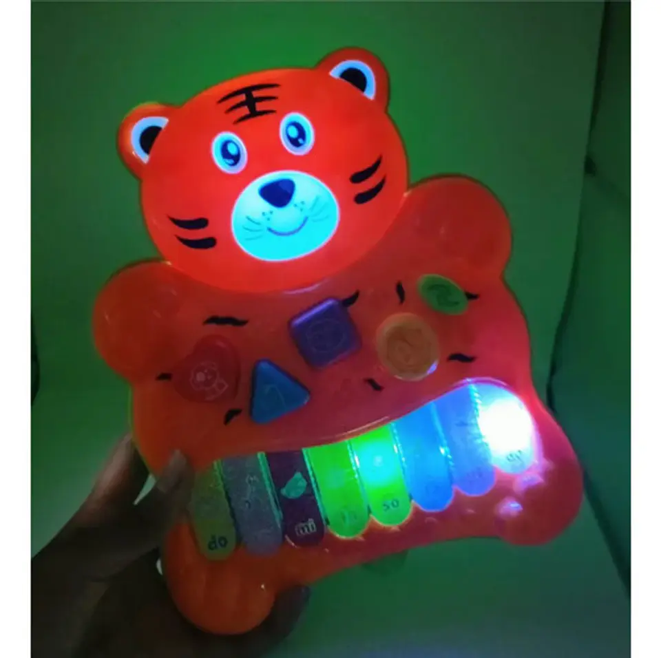 Piano Musical Infantil Tigre Con Luces Y Sonidos Premium 4