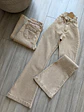 Jeans flare beige  - Miniatura 2